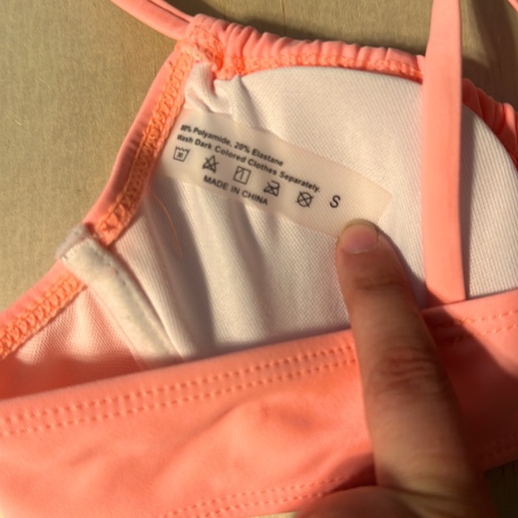 Pale Orange String Bikini - Picture 4 of 7